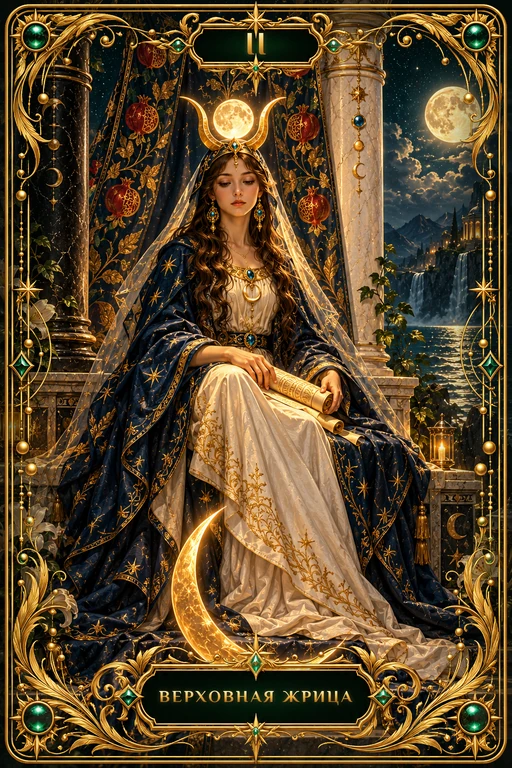 Карта Таро Верховная Жрица