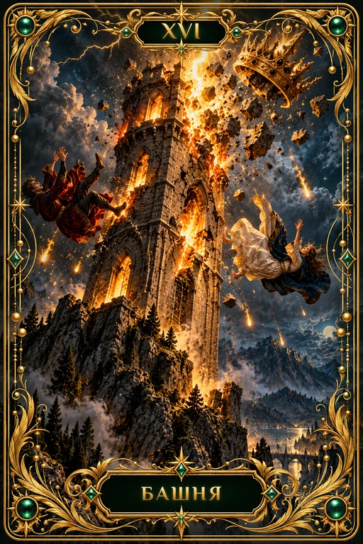 Карта Таро Башня
